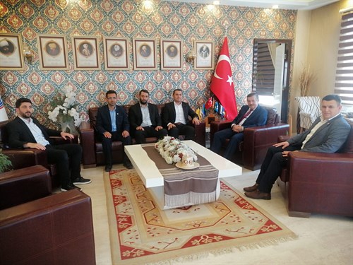 Kaymakamımız Cemal Hüsnü ÇAYKARA Diyanet - Sen Manisa Şube Başkanını Makamında Misafir Etti